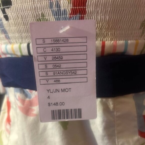 NWT Maeve Anthropologie Floral Strapless Mini Dress Yellow Sz 4 - Picture 6 of 11